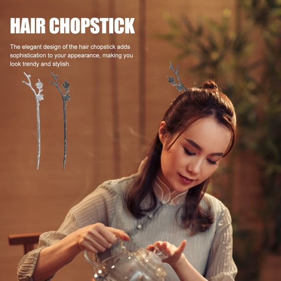 LOLIPPYY 2pcs Alloy Hair Sticks Set Elegant Hair Accessories for Girls Casual Outings and Daily Wear