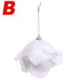 thumbnail image 3 of 9/3x Adornos para árbol de Navidad Bolas de espuma con forma de pétalos de purpurina blanca Bolas de nieve Flores de espuma brillantes Decoraciones colgantes para árbol, 3 of 5