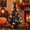 Black, variant on Lighted Halloween Black Cat Tree Decor Glowing Tabletop Figurine With Colorful Bulb Accents For Mantel Shelf Desk Seasonal Home Decoration Black