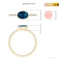 thumbnail image 5 of ANGARA Natural Bezel-Set Oval London Blue Topaz and Diamond Ring in 14K Yellow Gold for Women (Size-7x5mm) | November Birthstone, Anniversary, Jewelry Gift for Women | Natural London Blue Topaz Ring, 5 of 10