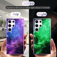 thumbnail image 2 of VENINGO Case for Samsung S24 Ultra Case Glow in the Dark Slim Thin Fluorescence Nebula Pattern PC Shell TPU Bumper Scratch-Resistant Protective Case for Samsung Galaxy S24 Ultra 6.8" Blue, 2 of 8