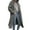Gray(Trending), variant on Cocoon Pea Coat for Women Long Wool Blend Pea Coat Winter Casual Overcoat Notched Lapel Collar Belted Long Jacket Outerwear ,S,Black