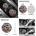 thumbnail image 5 of Renewold Car Seat Cover Full Set 11 Pack, with Steering Wheel Gear Shift Knob Handbrake Headrest Protector Coasters Auto Accessories Decor Universal Fit, American Tribal Cow Print Black Brown, 5 of 7