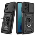 thumbnail image 3 of Elegant Choise for Moto G 5G 2024 Case with Screen Protector Slide Camera Lens Protection Phone Cover with Stand, Black, 3 of 16