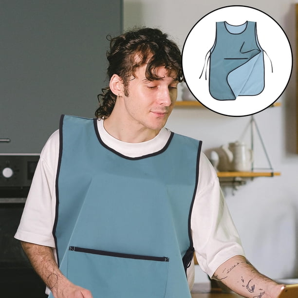 FUTUREORYY Delantal Doméstico Azul Impermeable Y Antimanchas Para Peluquería Y Cocina