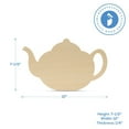 thumbnail image 5 of Tea Kettle Wood Cutouts 7-1/2 x 12-inch, Pack of 1 Unfinished Wood Crafts Blank, Wooden Shapes for Crafts & Party Decor, by Woodpeckers, 5 of 7