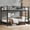 Black-Full XL over Full XL, variant on Queen over King Bunk Bed with High Guardrail & Under-Bed Storage, Heavy Duty Metal Bunk Beds Frame with 2 Side Ladders, Queen over King Bunk Bed for Adults, No Box Spring Needed