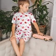 thumbnail image 4 of Xecao Ensemble de Pyjama à Manches Courtes à 1 Motif Lèvres Rouges pour Enfants, Vêtement de Nuit Doux Type Coton avec Taille Élastique et Poches Latérales pour Garçons et Filles-4x-Grand, 4 of 6