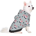 thumbnail image 2 of Fotbe Christmas Gnome 1 Print Small Dog Sweater Hoodies Pet Grey Hooded Soft Fleece Sweatshirts with Pocket Fall Winter Puppy Cat Sweaters Warm Clothes-XX-Large, 2 of 7
