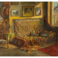 thumbnail image 2 of Viktor Kiss 13x12 Gold Ornate Wood Frame and Double Matted Museum Art Print Titled - The Interior of the Artist's Studio (1935-1940), 2 of 4