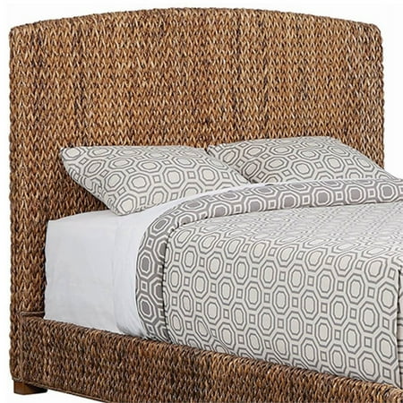 Bowery Hill Banana Leaf California King Panel Headboard in Amber