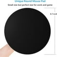 thumbnail image 5 of Round Mouse Pad, 8.7 x 8.7 Inch Premium-Textured Washable Non-Slip Rubber Base Cute Small Mouse Mat with Stitched Edge for Women Wireless Computer Laptop Gaming Desk Accessories, Black, 5 of 6