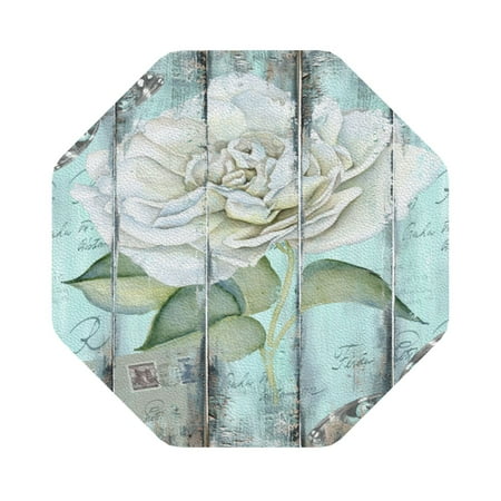 

Cauagu Vintage Rose1 for Round Coaster Drink Coasters Set of 4 Leather Bar Beer Beverage Cup Mat for Drinks for Tabletop Protection & Coffee Table Decor