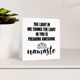 thumbnail image 3 of Zomyto 7"x7" Namaste Wood Box Sign the Light in Me Thinks the Light in You is Namaste Wooden Block Sign Yoga Meditation Desk Décor, Gift for Friend Yoga Lover, 3 of 5