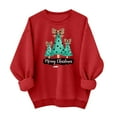 thumbnail image 2 of Ailaofu Ugly Christmas Sweater Women Funny Red Merry Christmas Sweatshirt Oversized Xmas Graphic Sweaters Holiday Pullover, 2 of 6
