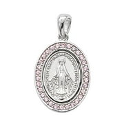 McVan L572 0.77 x 0.55 x 0.6 in. Sterling Silver Miraculous Pendant for Brass Chain