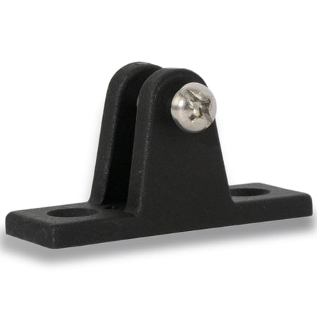 Five Oceans Marine Bimini Top 90 Degree Deck Hinge with Screw Pin, Black Nylon, Ideal for Pontoon, Fishing, Ski Boats FO3847