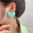 thumbnail image 2 of Trend Heart Pendientes Decoraciones Cuelgan Love Heart Joyas Regalos Set Accesorios Verde Jinwen Pendientes de corazón, 2 of 7