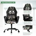 thumbnail image 6 of PC Gaming Chair Office Chair High Back Chair Ergonomic Computer Desk Chair Racing Chair for Women Men, PU Leather Chair Height Adjustable Task Chair w/Metal Base Headrest Armrest (), 6 of 7