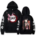 thumbnail image 1 of Sudadera con capucha 2024 para adultos, sudadera con capucha de dibujos animados Kawalii, estampado de Demon Slayer, ropa de otoño a la moda para exteriores, sudaderas para niños y niñas, 1 of 6