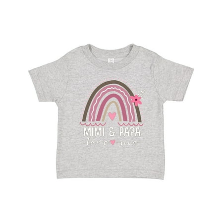 

Inktastic Mimi and Papa Love Me Rainbow Girls Toddler T-Shirt