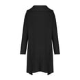 thumbnail image 5 of Lovskoo Cardigan Sweaters for Women Open Front Trendy Long Sleeve Solid Color Long Coat Blouse Oversized Winter Outerwear Tops Black, 5 of 6