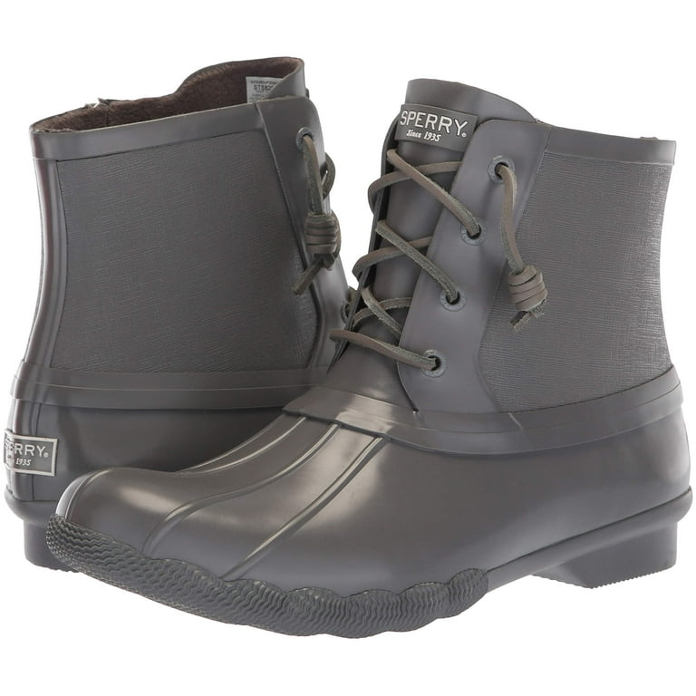Sperry Saltwater Rubber Flooded Rain Boots Dk Grey Walmart