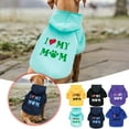 thumbnail image 6 of Dog Hoodie Pet Clothes Sweater with Hood and Pocket for Small Medium Large Size Dogs, Soft Winter Warm Dog Cold Weather Coat for Puppy Cats,Purple,X1-Dark blue, 6 of 6