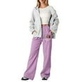 thumbnail image 5 of CAIVO Girl's Bowknot Baggy Sweatpants Lightweight Straight Leg Athletic Pants With Pockets Adorable Solid Color Trousers Slacks, 5 of 5