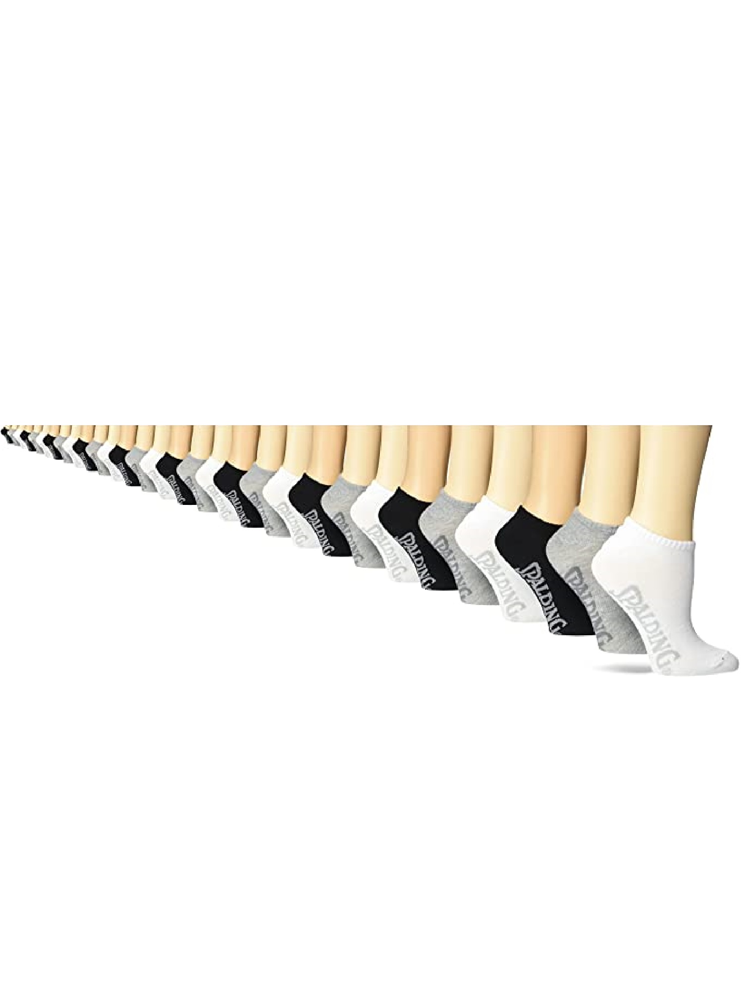 Spalding Men's No-Show Socks, 30-Pack, Multicolor photo 5