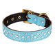 thumbnail image 1 of Collar para perro de cuero acolchado con diamantes de imitación Collar para perro de cristal personalizado de tamaño pequeño y mediano, 1 of 5