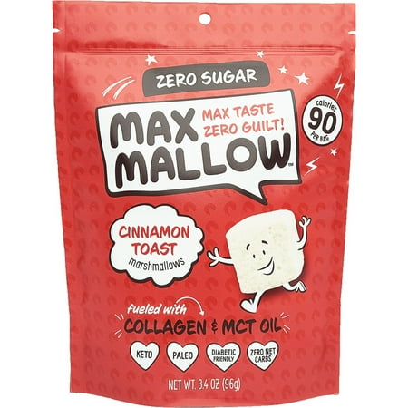 Know Brainer Max Mallow Cinnamon Toast - Guilt-Free & Zero Sugar Marshmallows -Low Carb and Zero Fat