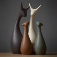thumbnail image 1 of Wood Animal Ornament Porcelain Decoration Deer Ceramic Crafts Art Creative furnishings Ornaments Gift Family Matts, 1 of 5
