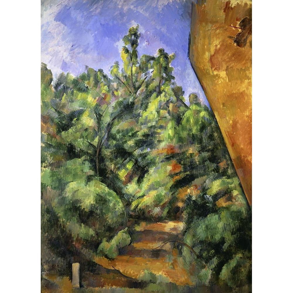 Cezanne, Paul 18x24 Black Modern Framed Museum Art Print Titled - The Red Rock (Le Rocher Rouge)