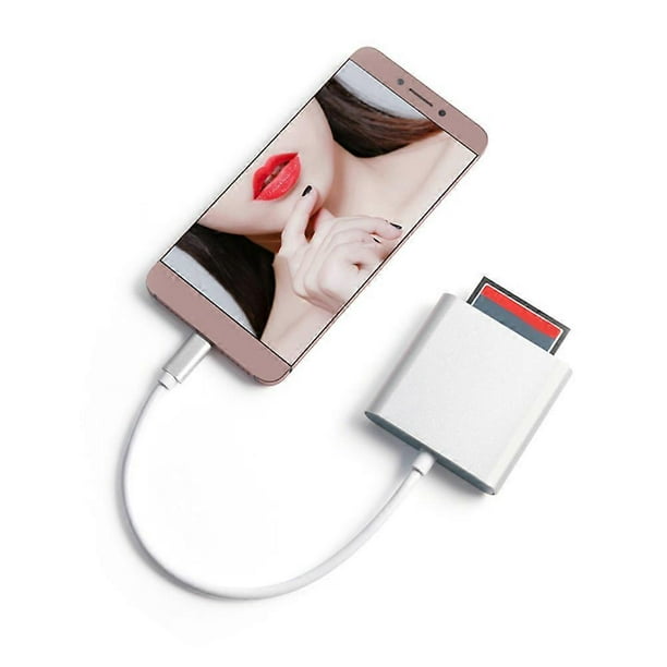 USB-C Card Reader 3 in 1 Aluminum Type C Adapter for Data Transfer and Everyday Use Silver Compatible with Chromebook Pixel and 950 1Set