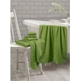 thumbnail image 3 of "GLAMBURG 100% Cotton Ultra Soft 6 Pack Towel Set, Contains 2 Bath Towels 28x55 Inches, 2 Hand Towels 16x24 Inches & 2 Wash Coths 12x12 Inches, Compact Absorbent Lightweight & Quickdry - Kiwi Green", 3 of 6