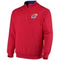thumbnail image 2 of Men's Colosseum Red Kansas Jayhawks Tortugas Logo Quarter-Zip Jacket, 2 of 3