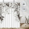 thumbnail image 2 of Black and White Eucalyptus Shower Curtain for Bathroom with 12 Hooks, Waterproof Enhanced Shower Curtains with Plant Leaves, Floral Shower Curtain Inspired by Nature for Decoratin-72x84, 2 of 6