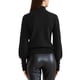 thumbnail image 4 of Suéter de punto de manga larga de cuello alto de mujer INSPIRE CHIC, negro, ajustado, 4 of 6