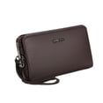 thumbnail image 1 of Bolso de mano con candado para hombre, tarjetero de lujo para teléfono, cartera de viaje para padre marrón, 1 of 9