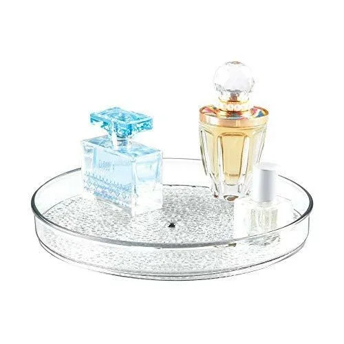 Idesign Rain Lazy Susan Turntable Cosmetic Organizer For Vanity Cabinet,