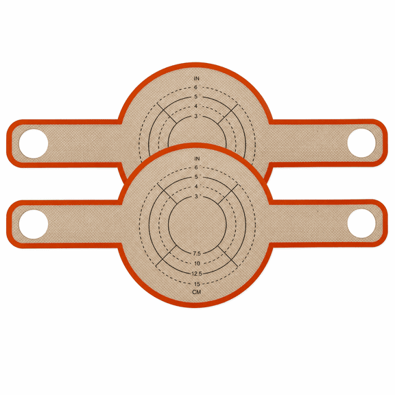 Silicone Baking Mat for Dutch Oven Bread Sling Non-Stick Easy Clean Reusable Silicone Baking Mat 8.3" Orange 2 Pcs
