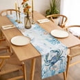 thumbnail image 3 of Crab Table Runner - 60 Inch Long, Kitchen Dining Table Runner Dresser Scarves, Blue Coastal Starfish Ocean Coral Nautical Farmhouse Decor for Coffee Tables Wedding Party Banquet, 3 of 8