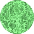 thumbnail image 1 of Ahgly Company Indoor Round Persian Emerald Green Bohemian Area Rugs, 6' Round, 1 of 4
