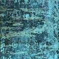 thumbnail image 1 of Ahgly Company Indoor Square Oriental Light Blue Industrial Area Rugs, 4' Square, 1 of 4