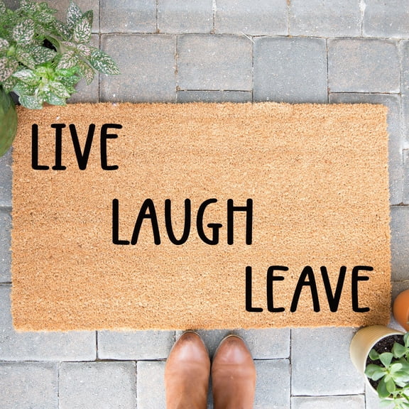 Doormat Live Laugh Leave Doormat Mothers Day Welcome Mat Door Mat Cute (18" x 30") #5746