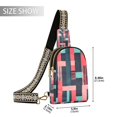thumbnail image 2 of FORMRS Womens Crossbody Sling Bag Travel Daypack Shoulder Chest Backpack, Pink Geometric, 2 of 7