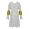 thumbnail image 5 of FDGIU Women's Christmas Sleep Dress, Long Sleeve Comfy Soft Nightie, Round Neck Tshirt Dress Casual House Dress, 5 of 6