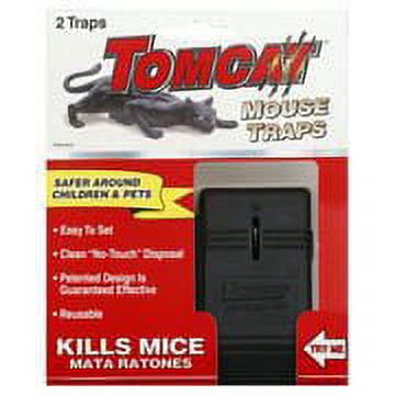 Tomcat Mouse Snap Trap, Effectively Kills Mice for Clean, No-Touch Disposal, 2 Traps