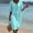 Sky Blue women 3/4 sleeve midi dress a1, variant on Women's V Neck 3/4 Sleeve Button Down Flowy Midi Dresses Casual Beach Summer Sundresses with Pockets, Yellow S